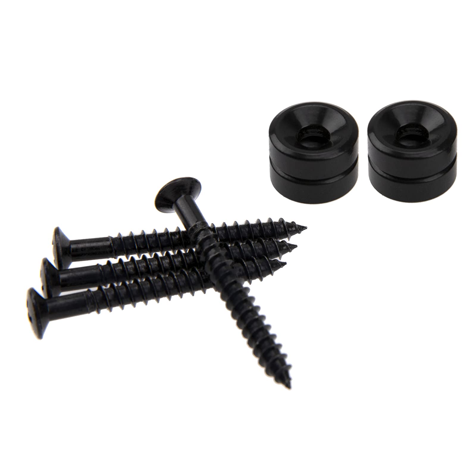 8Pcs Yootones Guitar Neck Joint Bushings Ferrules & Bolts Compatible with Electric Guitar or Bass Guitar (Black)